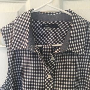 Gingham shirt dress